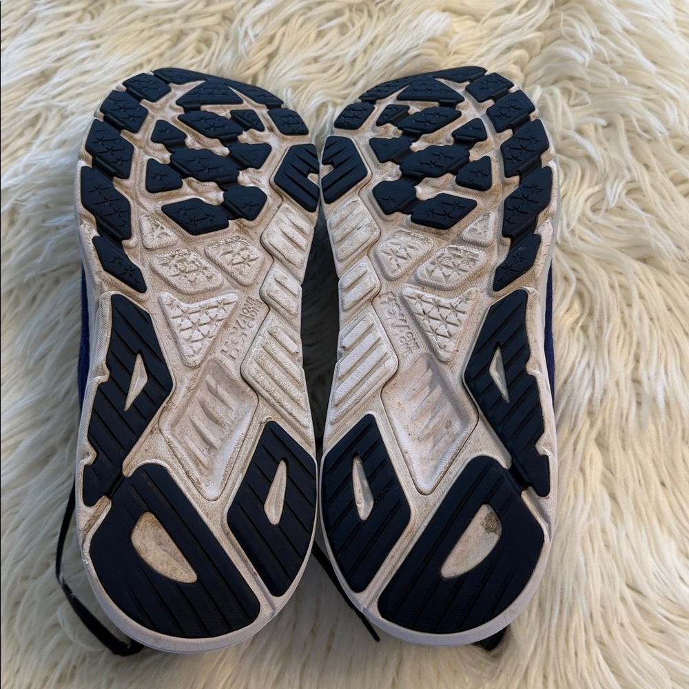 Hoka Men's Blue and White Athletic Shoes size 13D very good condition see photos - Picture 6 of 12